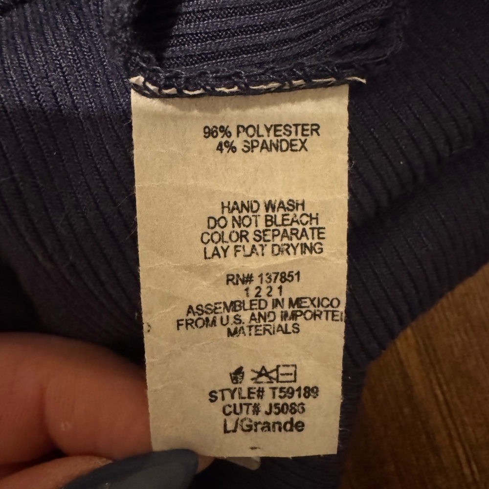 NWT Strapless Navy Blue Bodysuit | Large - Picture 8 of 8